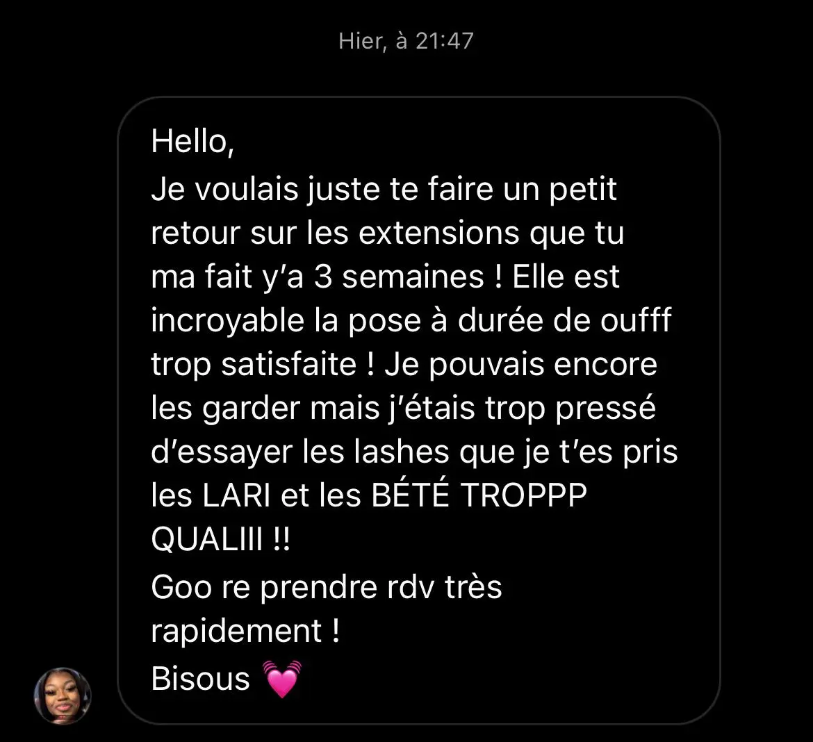 RETOURS CLIENTES DLDLASHES